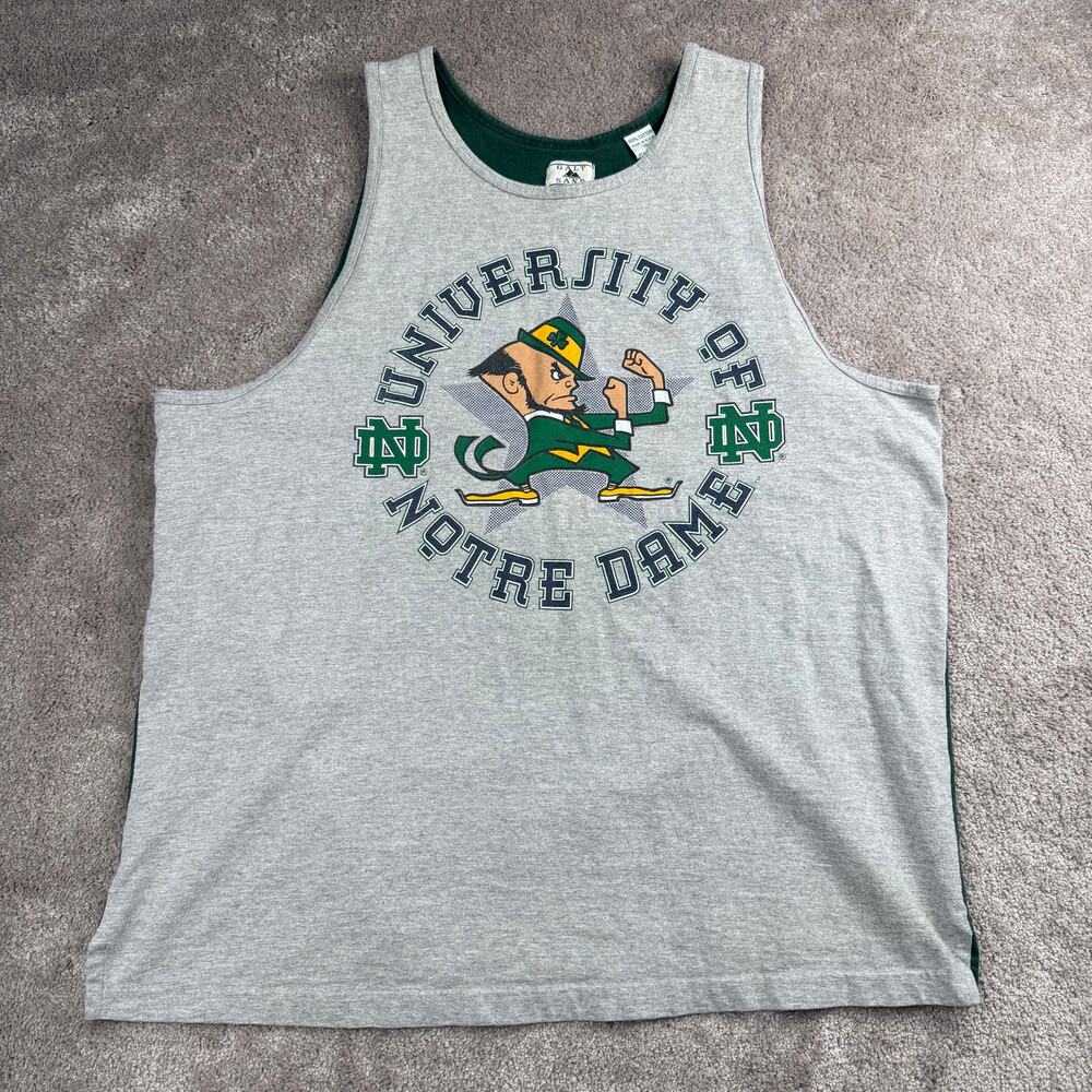 Vintage Notre Dame Fighting Irish Tank Top Size XL Galt Sand USA